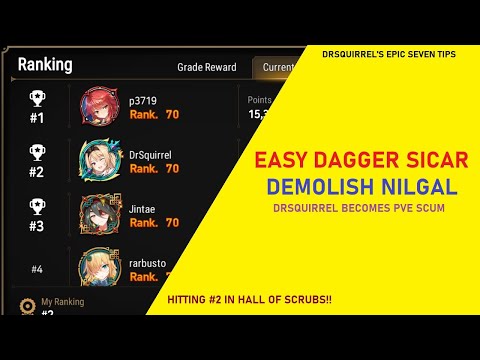 TOP 3 HALL OF TRIALS CHEESE - DEMOLISH NILGAL (Easy Dagger Sicar Achievement) [Epic Seven Guides]