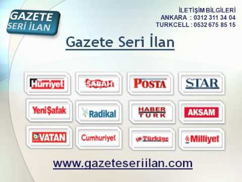 * 0312.311.34.04 * Kütahya Gazete ilan, Kütahya ilan ajansı, Sabah, Posta, Zaman