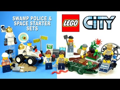 LEGO® City Swamp Police 60066 & City Space 60077 Starter Set Speed Build