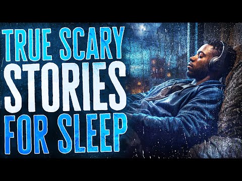 Hours of True Scary Stories with Rain Sound Effects - Black Screen Compilation