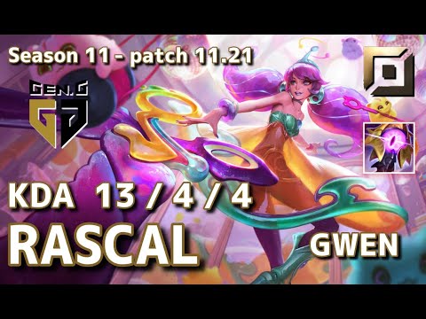 【EUWサーバー/GM】Gen.G Rascal グウェン(Gwen) VS ジェイス(Jayce) TOP - Patch11.21 EUW Ranked【LoL】