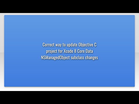 Correct way to update Objective C project for Xcode 8 Core Data NSManagedObject subclass changes