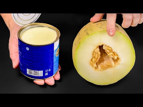 Haben Sie Melone und Kondensmilch? Haben Sie Zeit, dieses großartige Dessert zuzubereiten!