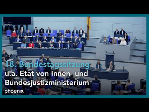 Video Thumbnail: Bundestag LIVE: u.a. Etat von Innen- und Bundesjustizministerium | 10.07.25