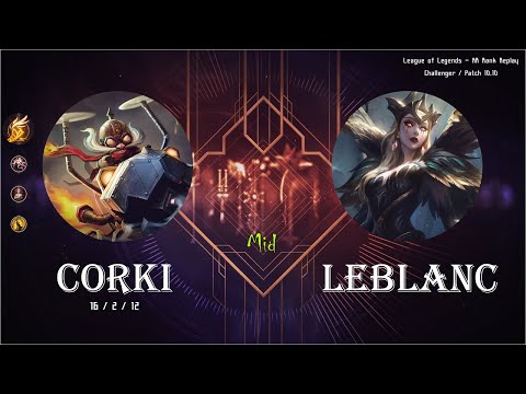 [Mid] Corki vs LeBlanc - KR Replays (C) / 롤 미드 코르키