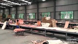 Dây chuyền xếp - ép - cắt gỗ plywood