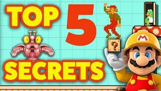 Super Mario Maker - TOP 5 SECRETS [EASTER EGGS] + BONUS Tips!