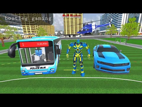 Bus Robot Car Transform War  - Police Robot Games - Android Gameplay