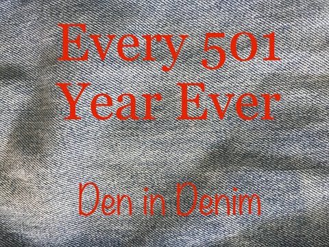 Every Levi's 501 Jean Year Model by LVC