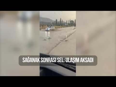 Malatya Kayseri Yolu Sağanak Sonrası Sel Ulaşım Aksadı