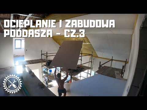Insulation and attic buildings - part 3 - vapor barrier, boarding, filling and sanding