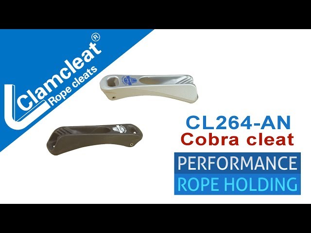 CLAMCLEAT Cobra Cleat 4-6mm silber Tau Kite Surf Klemme für Depower Line 