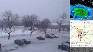 St. Paul Snow Storm with Doppler Radar and Traffic Map