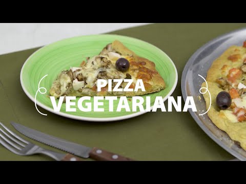 Pizza vegetariana fácil