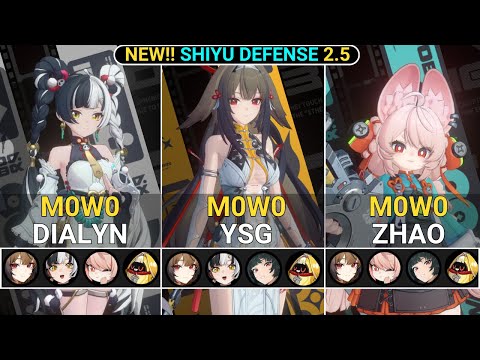 NEW CHARACTER! NEW SHIYU RESET! M0W0 YSG 3 Different Teams Showcase | NEW! Shiyu Defense ZZZ 2.5