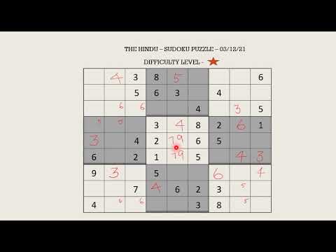 Hindu Sudoku 3 Dec 2021 / Step by step solution clearly explained with lots of tips and techniques