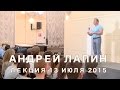 Андрей Лапин 2015 лекция 13 июля 