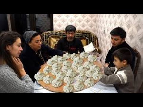 Georgian Restaurant Food  Beef Khinkali Recipe   Village Guests Were Delighted