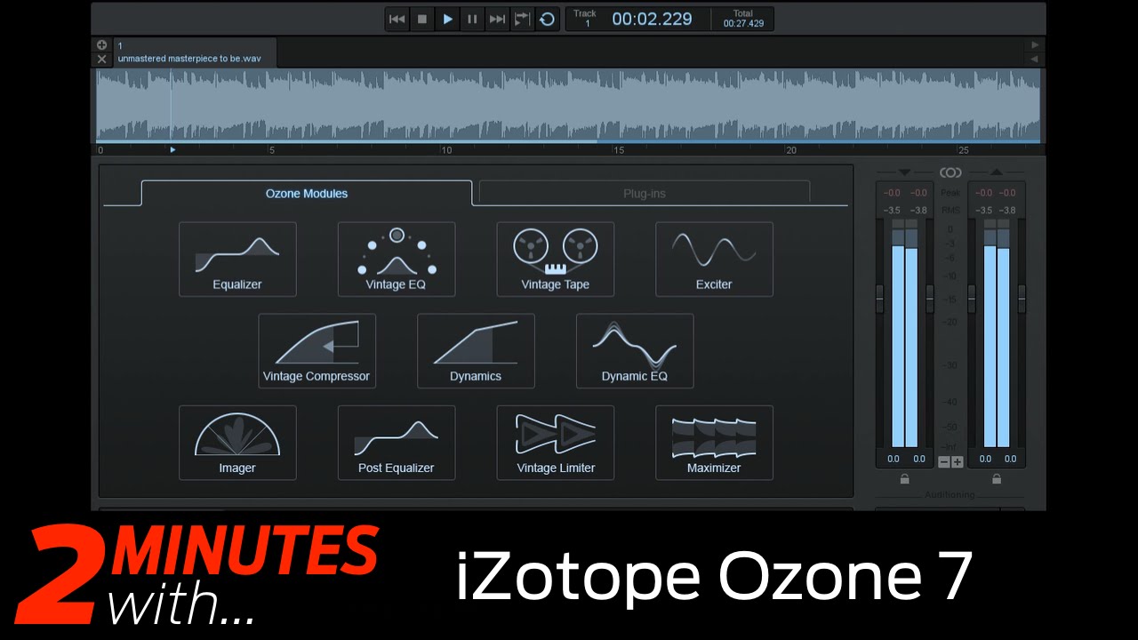 iZotope Ozone 7 VST/AU plugin in action - YouTube