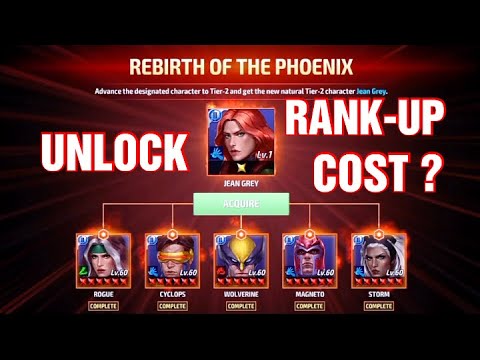 JEAN GREY UNLOCK| RANK-UP COST ?||SLOK AGENT||