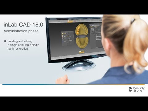 inLab CAD 18.0 Administration phase single tooth