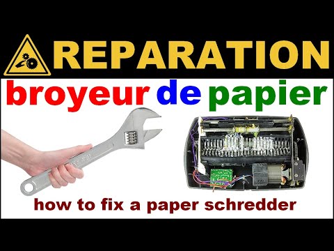 Comment réparer destructeur broyeur de papier électrique électronique moteur - fix a Paper Shredder