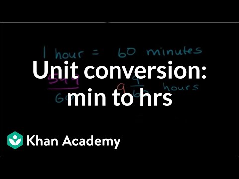 Converting units: minutes to hours (video) | Khan Academy