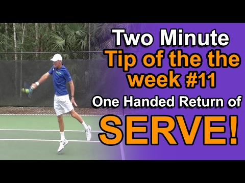 Tennis - One Handed Backhand Return Of Serve!
