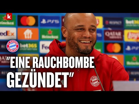 Was ist nun mit Kane? Kompany scherzt mit schottischem Reporter | FC Bayern - Celtic