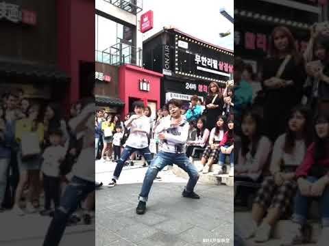 【BOY STORY】HONGDAE BUSKING (HOW OLD R U + CAN'T STOP REMIX) He Xinlong Focus