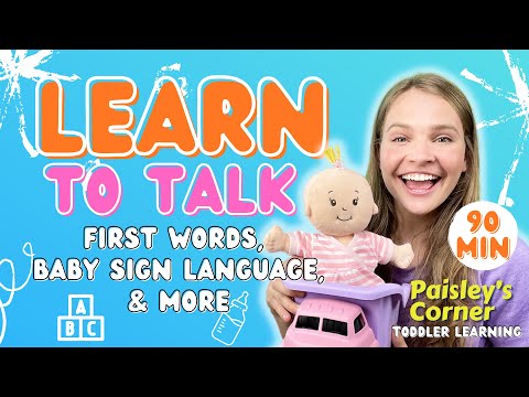 Learn to Talk - Baby Learning| First Words & Baby Sign Language Basics | Learning Video for Toddlers