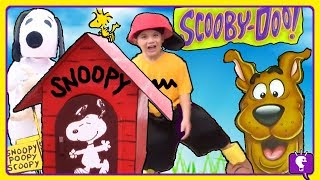 SCOOBY DOO SECRET ADVENTURE HUNT! Snoopy and Charlie Brown with HobbyKids