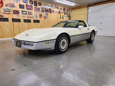 1987 White Silver Corvette For Sale Video