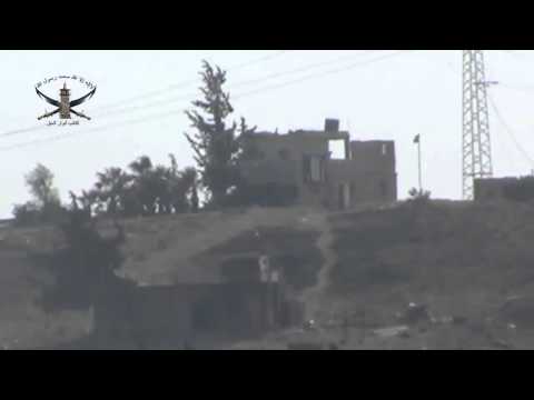 إستهداف كتيبة الهجانة المجاورة لجمرك درعا القديم من قبل كتيبة أنوار الحق في دعا البلد ضمن معركة الرماح العوالي