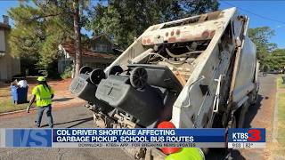 CDL driver shortage affecting Shreveport sanitation, Caddo school bus routes
