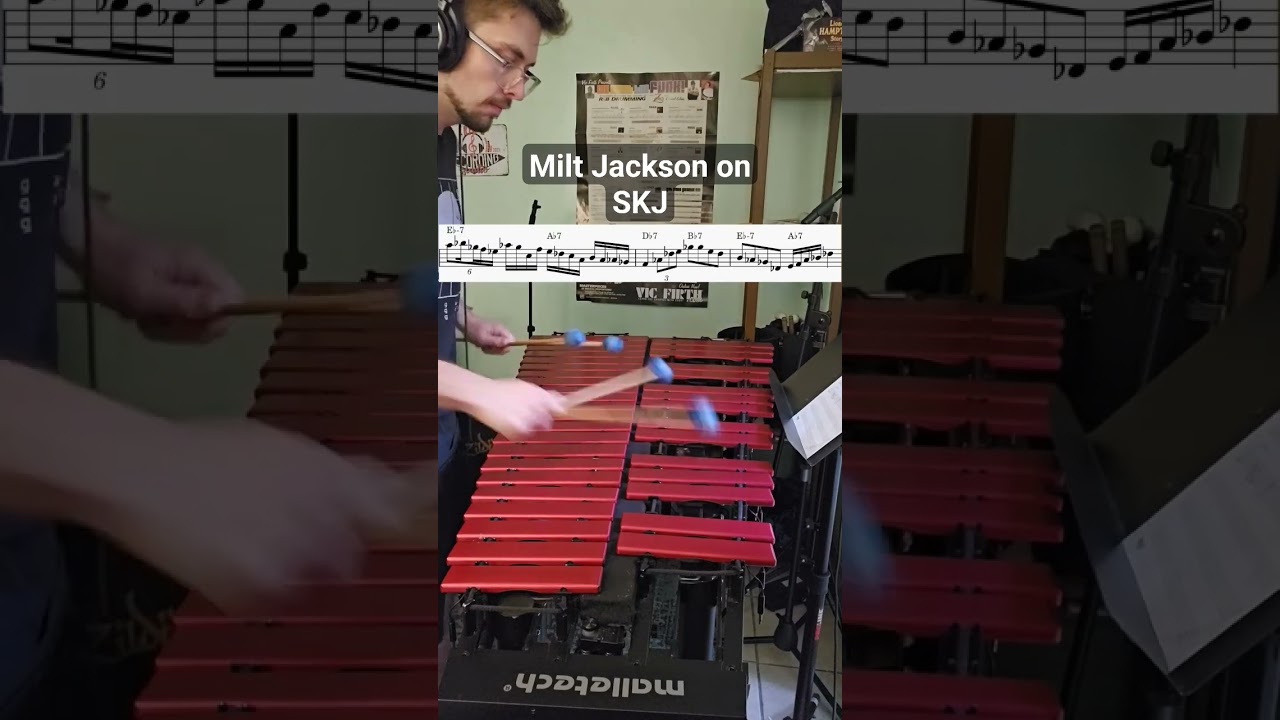 Milt Jackson SKJ Vibraphone Transcription #jazz #transcription #shorts #youtubeshorts