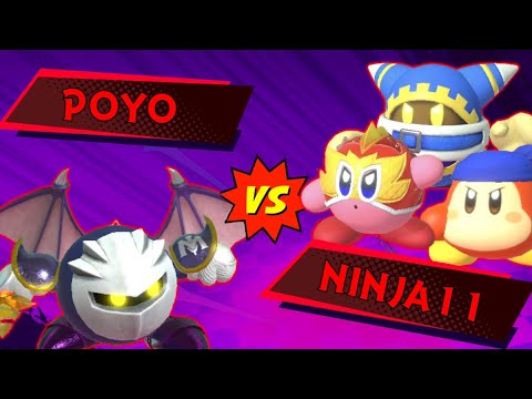 Poyo (Meta Knight) vs ninja11 (Bandana Waddle Dee/Mago/Wrestler) Kirby Fighters 2 ASG5 Losers Semis
