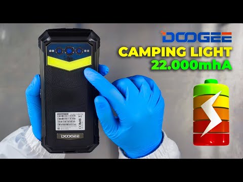 The longest Battery life on a Smartphone 22.000mhA with Campign light  Doogee S100 PRO Unboxing ASMR