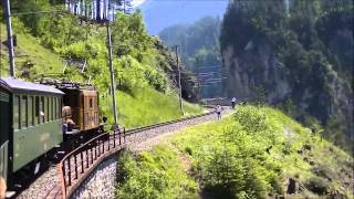 preview picture of video 'Rhätische Bahn - Met de Krokodil 414 van Thusis naar Bergün op 16-06-2013'