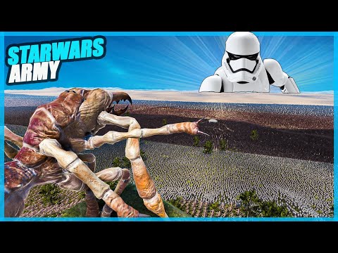 STAR WARS ARMY LANDING VS DEMONIC ARMY  - UEBS 2 | BATTLE SIMULATOR 2 (4K)