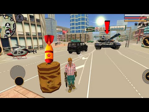 Vegas Crime Simulator (Russian Army Tank) Flammable Box on Crossroads - Android Gameplay HD