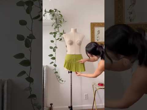 Drape a mini skirt with me #shorts