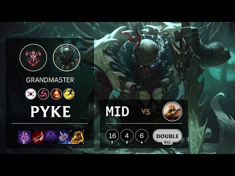 Pyke Mid vs Azir - KR Grandmaster Patch 10.21