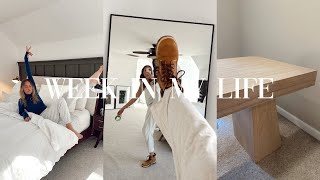 week in my life | new DESK & DINING TABLE(!), country things, & in the gym again
