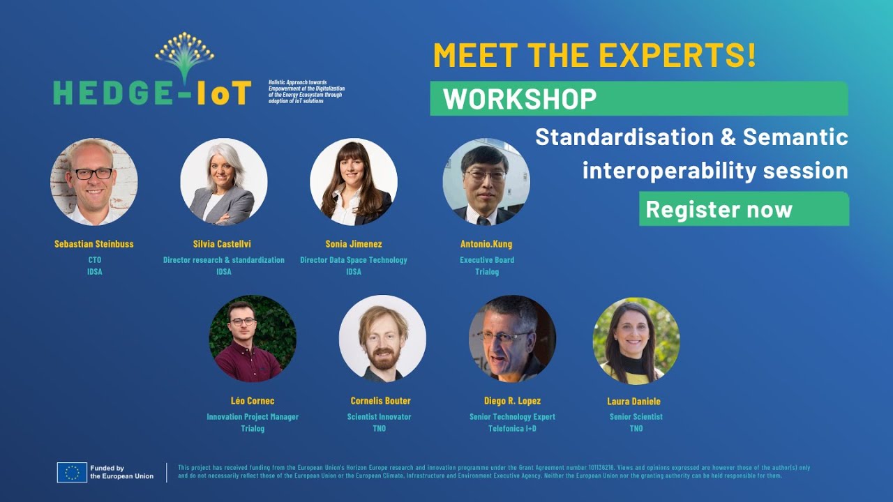 HEDGE-IoT Standardisation &amp; Semantic Interoperability Session
