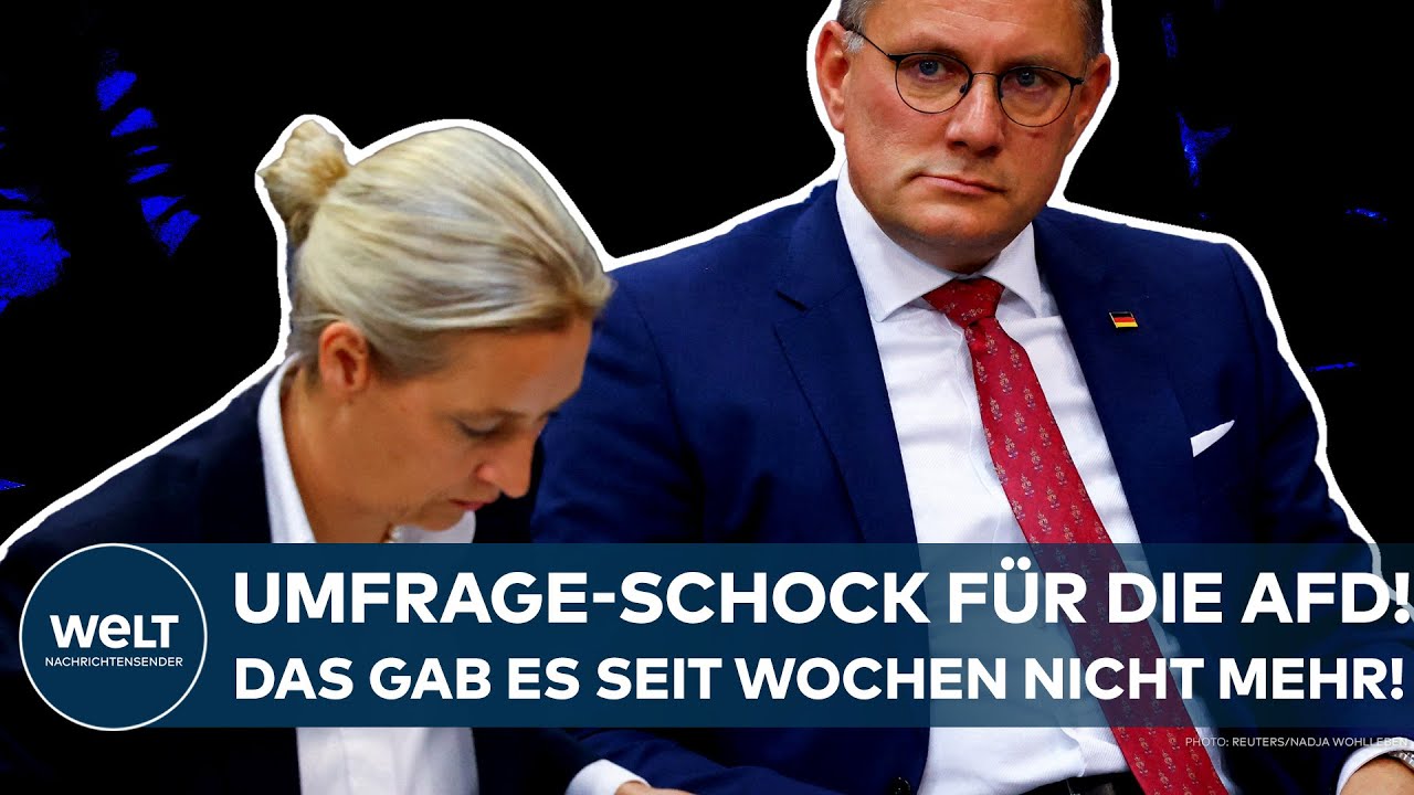 DEUTSCHLAND: AfD-Schock! Umfrage-Hammer für Weidel und Chrupalla! Das gab es seit Wochen nicht mehr!