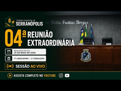 04ª Sessão Extraordinária de 2026 – Câmara Municipal de Serranópolis GO