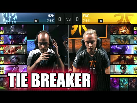 H2K Gaming vs Fnatic | Tie Breaker S6 EU LCS Summer 2016 Week 9 Day 2 | H2K vs FNC G3 W9D2 1080p
