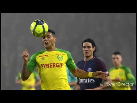 FC Nantes 0:1 PSG Diego Carlos sent off for tripping up the referee, referee kicks out at him and se