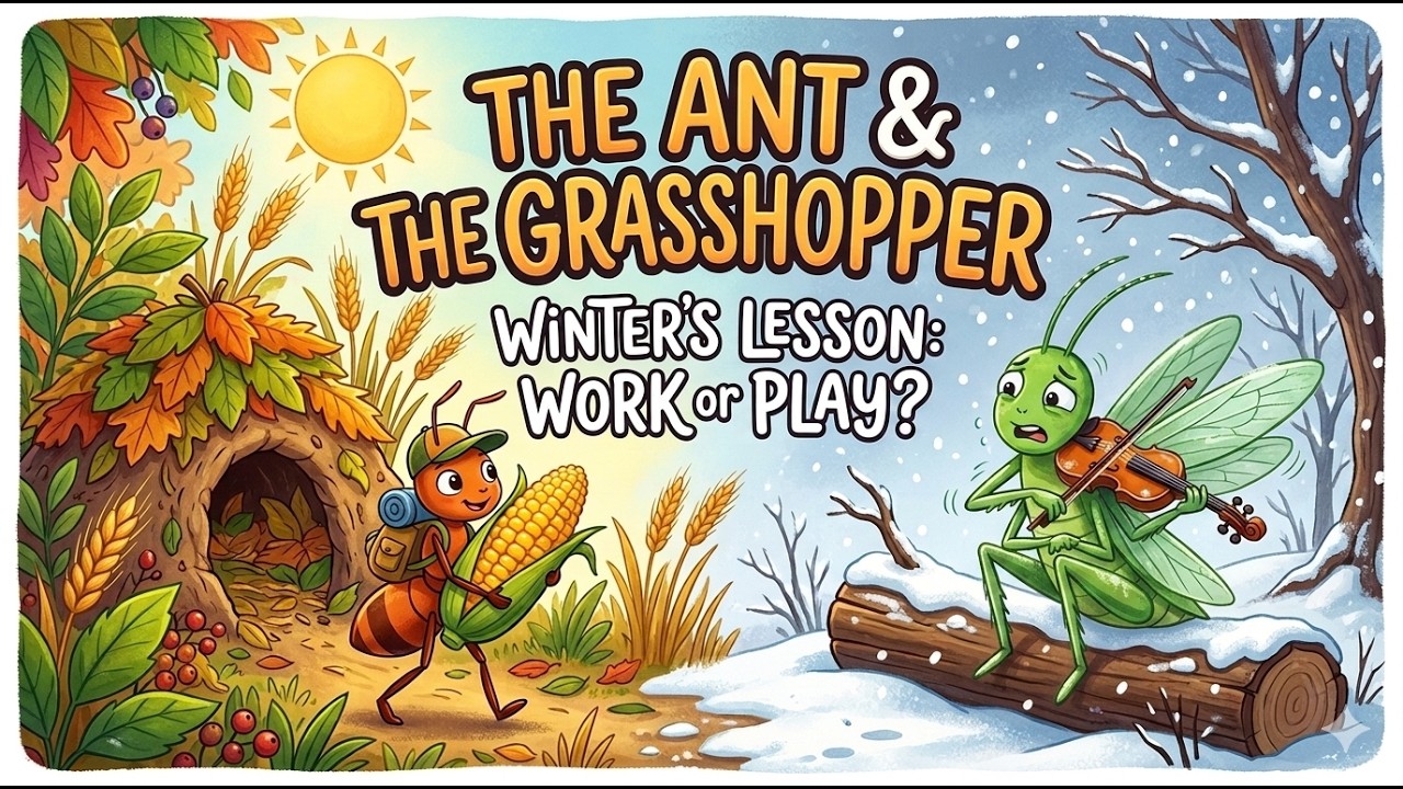 Why Did the Grasshopper Cry in Winter?The Ant and the Grasshopper | Hard Work Pays Off | viral